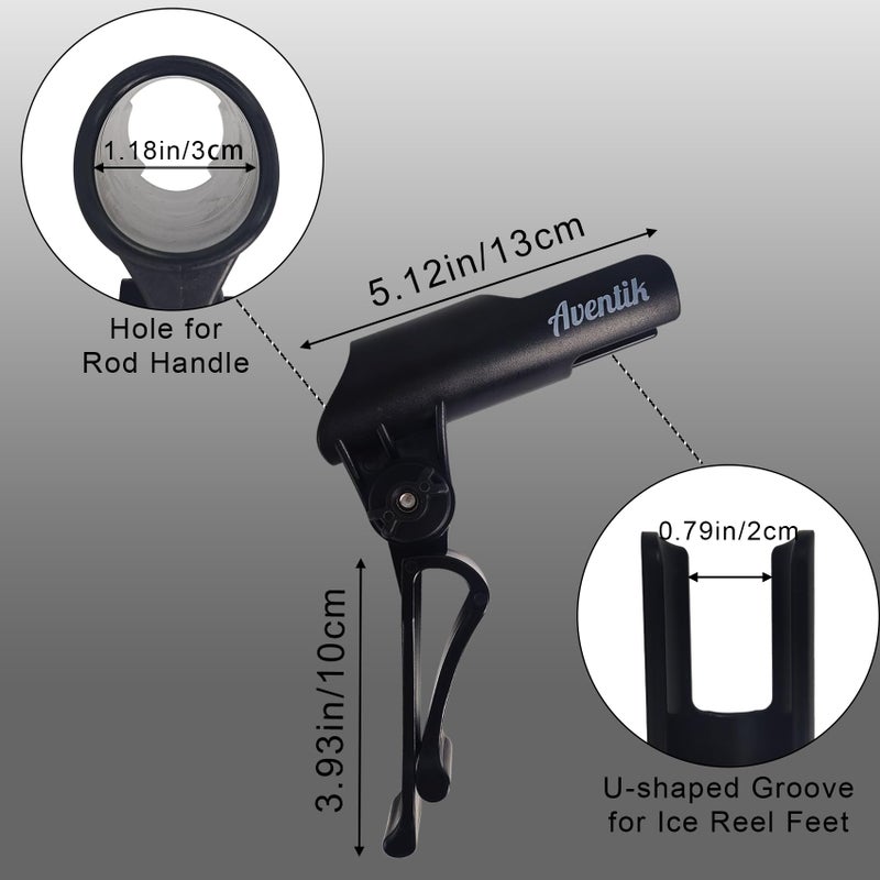 EUPHENG Aventik Adjustable Bucket Rod Holder(Black 4pcs) - Image 3